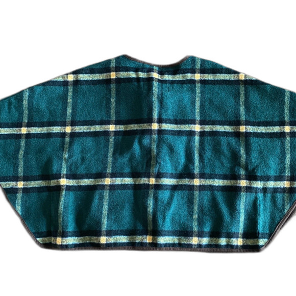 Janie & Jack Green Plaid Cape Girls' 5-6 - Picture 3 of 11
